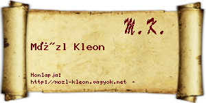 Mözl Kleon névjegykártya